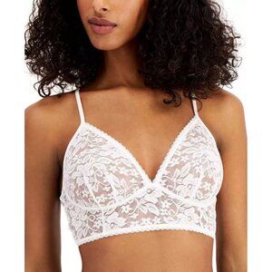 INC International Concepts Lace Bralette‎ White